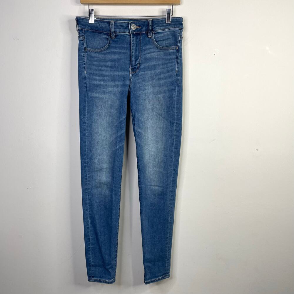 American Eagle Hi Rise Jegging Jeans Next Level Stretch Slim Skinny Ankle 8